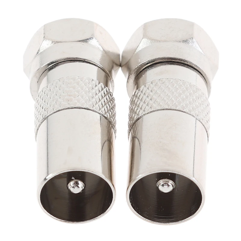 2Pcs High Quality F Type Male Plug Connector Socket To RF Coax TV Aerial Adapter | Обустройство дома