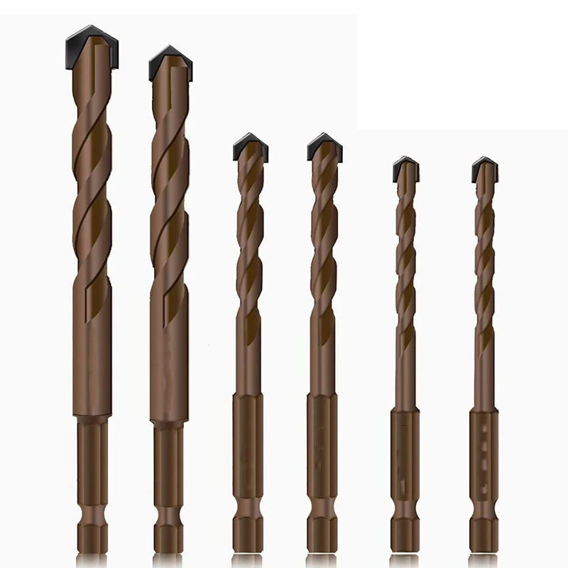 Топ 6 шт керамической плитки сверла кладки набор карбид наконечник для стекла