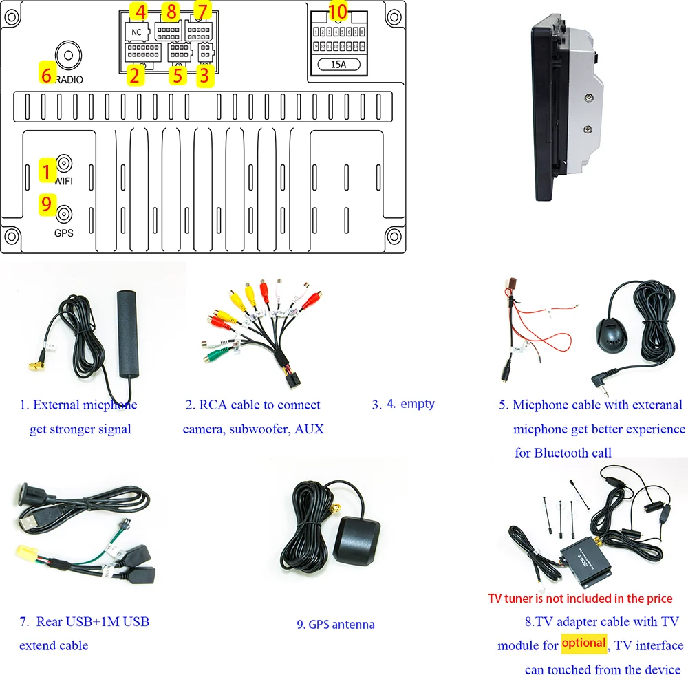 автомагнитола Мультимедийный плеер с gps навигацией автомобильное радио android 9 0