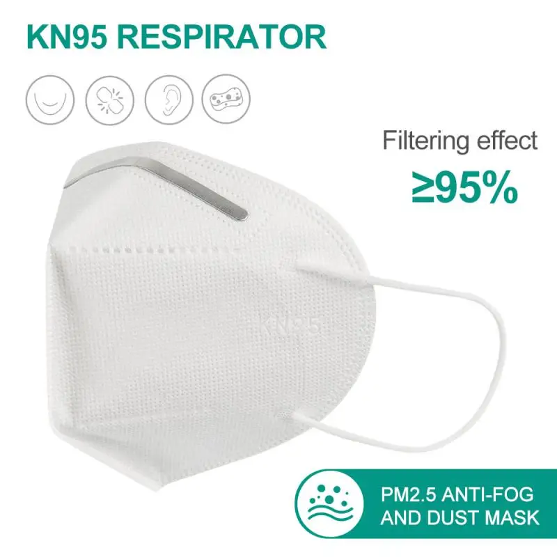 

20PCS Face KN95 Mask FFP2 Facial Masks Filter Maske AntiDust Mask Mouth Mascarillas Mascherine Tapabocas Masque 95% Filter