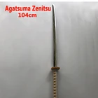 104 см киметасу no Yaiba меч оружие убийца демонов Agatsuma Zenitsu Косплей 1:1 меч аниме ниндзя нож ПУ игрушка