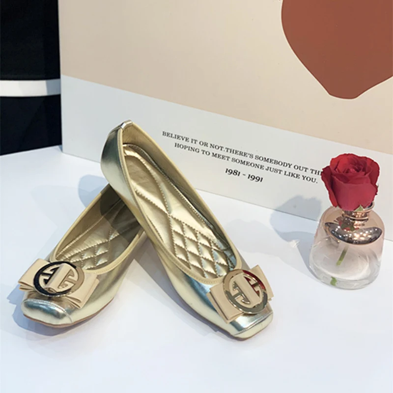 2020 г. Летние туфли на плоской подошве с квадратным носком удобные повседневные