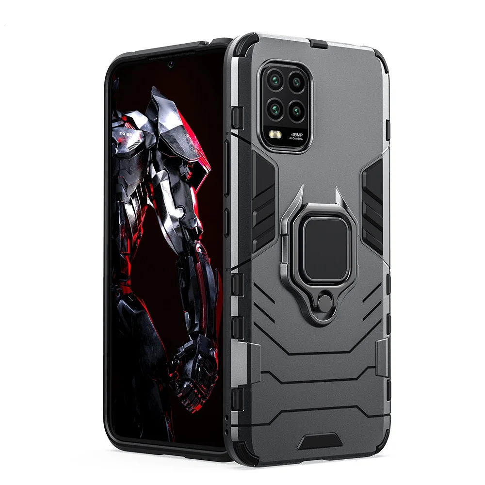 

Shockproof Armor Case for Xiaomi Mi 10 Lite 10 Youth 10 Pro 5G Ring Stand Phone Back Cover for Mi Note 10 Lite 10 Pro