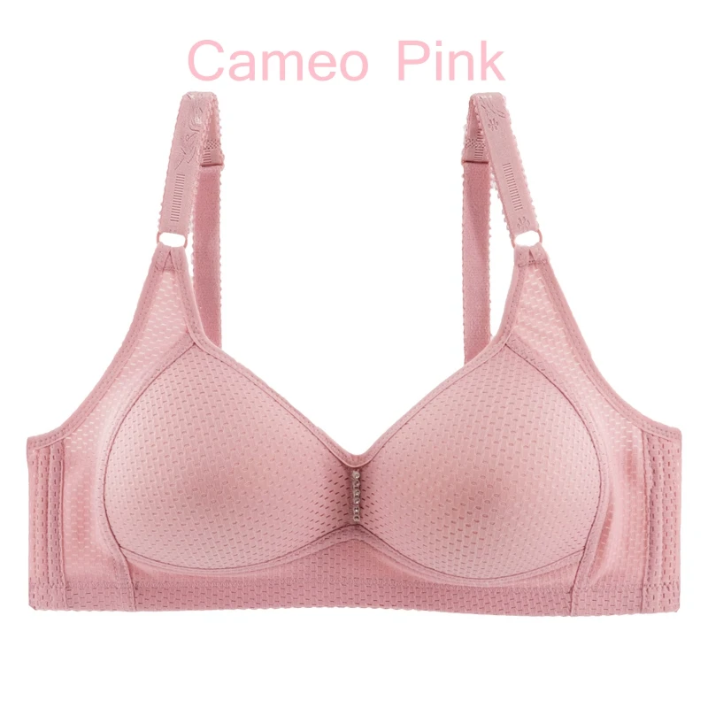 Cameo PariFairy точка кружева беспроводной бюстгальтер для B C чашки размера плюс 80 85 90 95 100 полная чашка Бисероплетение нижнее белье сексуальное сонное белье женские бюстгальтеры - Цвет: Cameo