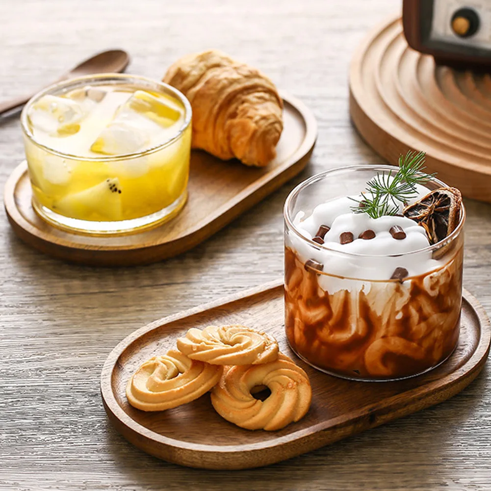 Japanese Style Wooden Pallet Set Gift Home Party Oval Wood Serving Tray Spoon Bowl Display Shooting Props | Дом и сад