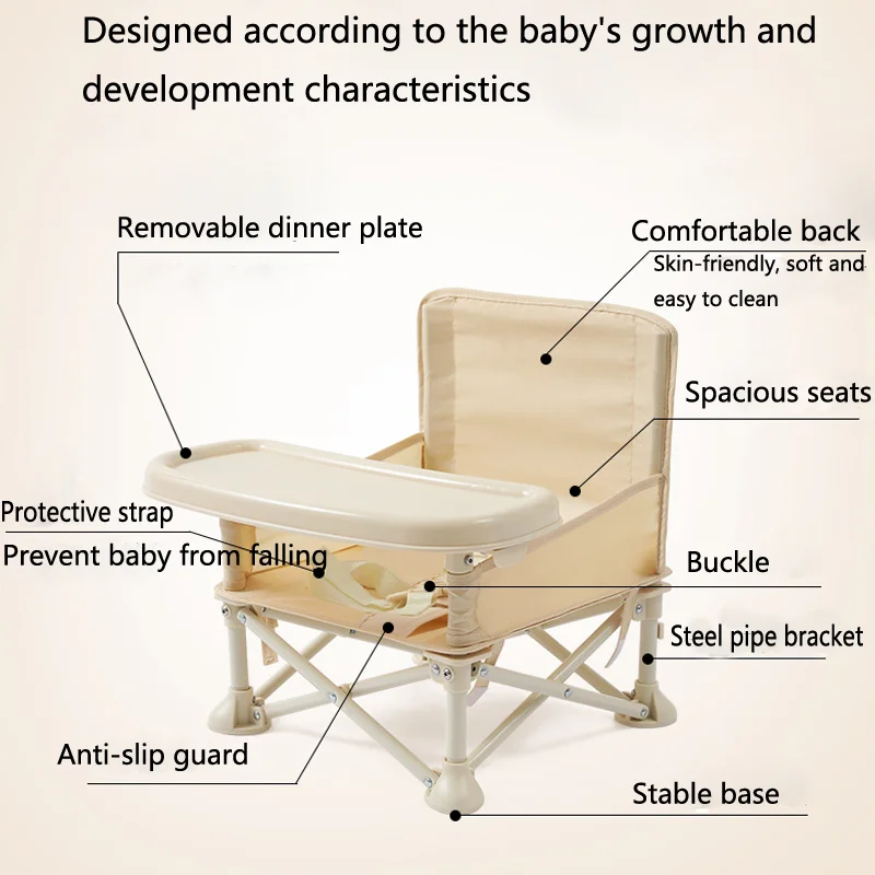 저렴한 새로운 아기 식사 의자 접이식 휴대용 아기 다기능 야외 비치 의자 식탁 좌석, 식탁 의자 접이식 의자