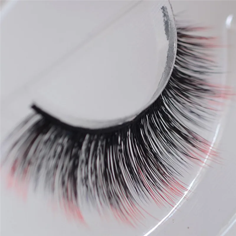 

1 Pairs False Eyelash Mink Hair Colorful Gradient Eyelashes 3D Gradient Color False Eyelash Extensions