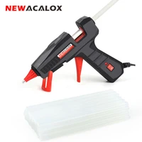 newacalox 100v240v 30w mini hot melt glue gun with 20pc 7mm glue sticks melting glue gun for arts crafts home diy hand tool