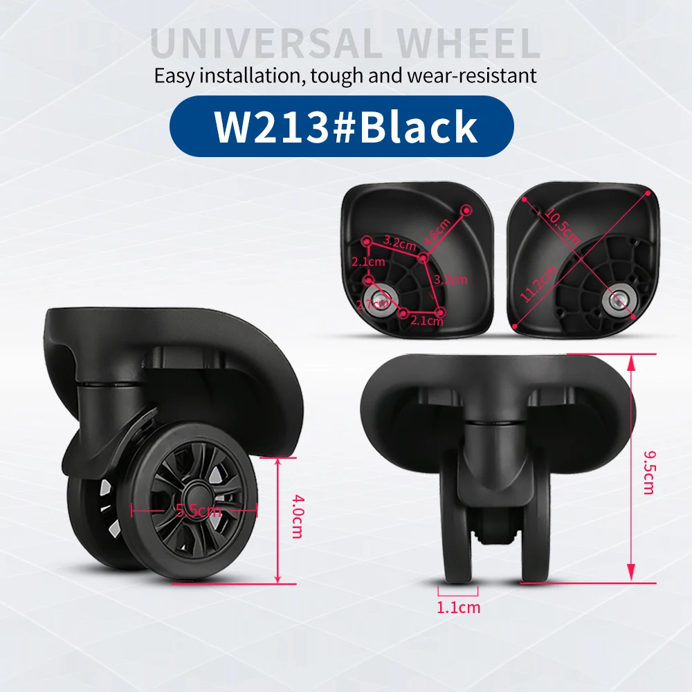 TANGYIPIN W213 Suitcase universal wheel luggage trolley accessories caster wear-resistant shock absorption replacement wheels