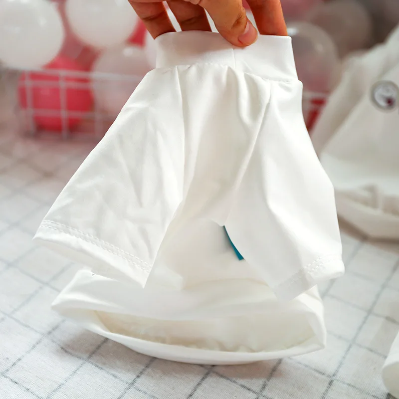 Одежда для домашних животных с белым принтом маленьких собак кошек летняя уютная