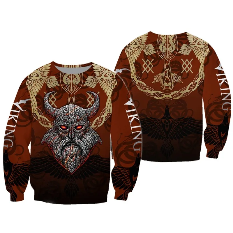 

New Viking warrior tattoo 3D printed shirt casual 3D printed Hoodie / Sweatshirt / zipper men's and women's Satan tattoo