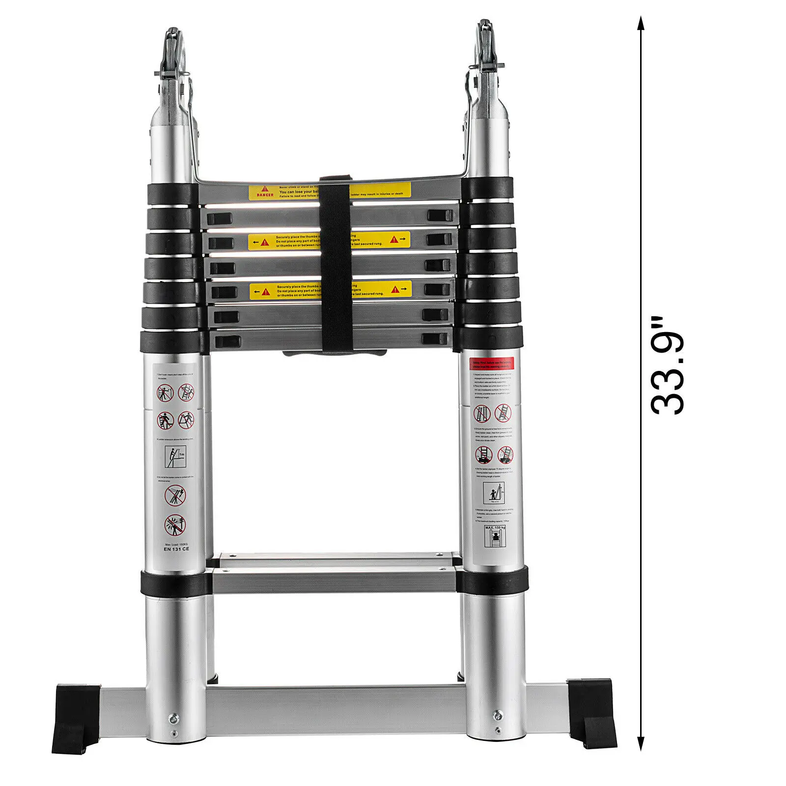 Складная лестница телескопическая алюминиевая в елочку 16 5 футов | Инструменты