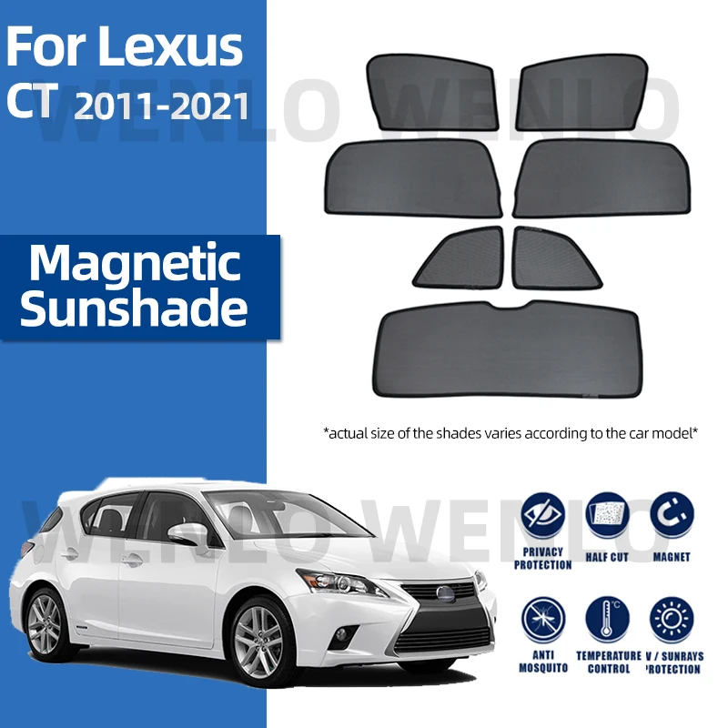 

For Lexus CT200 CT200H 2011-2021 Side Window Car Sunshade Front Windshield Blind Sun Shade Magnetic Visor Mesh Curtains