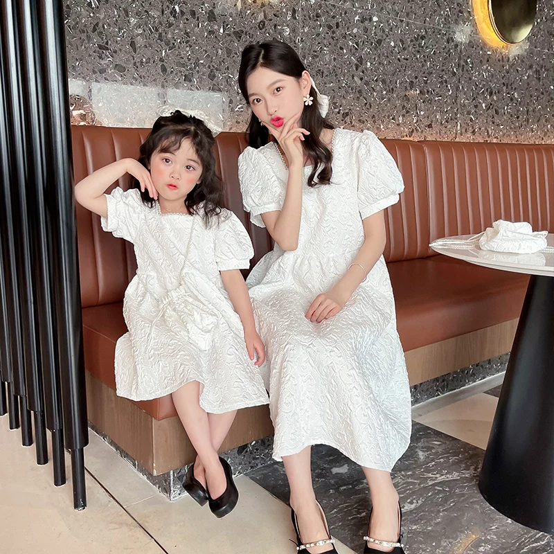 Новинка 2021 одинаковая семейная одежда для мамы и ребенка платье принцессы