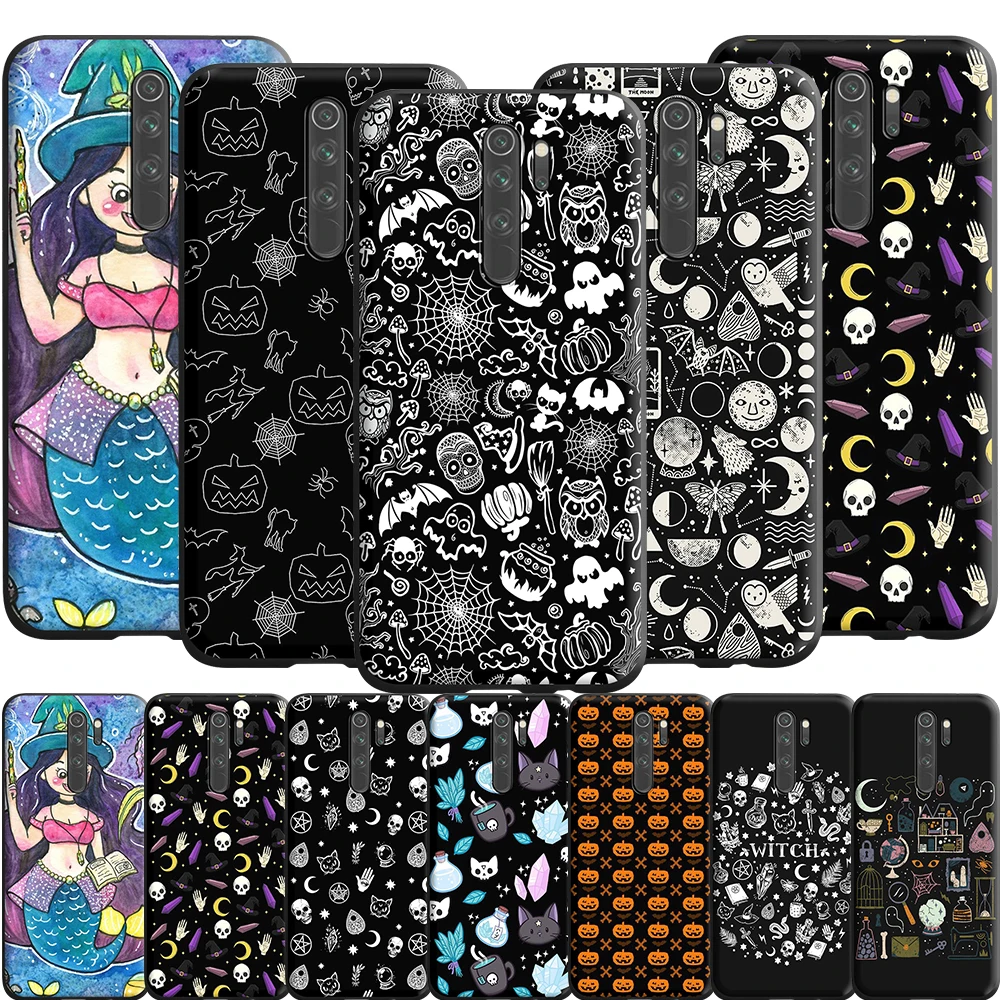 Чехол с узором ведьмы на Хэллоуин для Redmi Note 9s 9 8 7 10 10s 10T K40 9T 9C 9A 10X Pro Prime NFC |