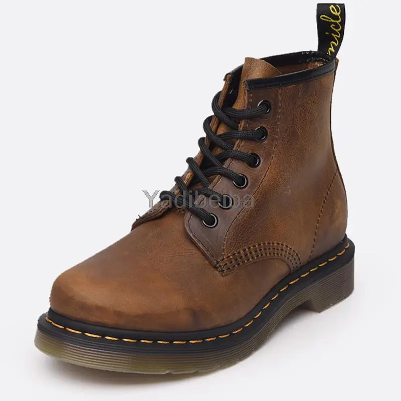 

New Leather Ankle Boots Women Platform Leather Shoes Women Boots Punk Motorcycle Boots British Combat Boots Zapatos Mujer Botas