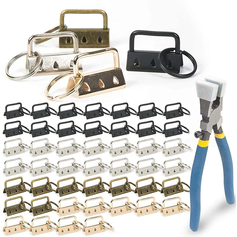 

Key Fob Hardware,With Key Fob Hardware Pliers for Wristlet Keychain, Key Lanyard and Key Chain Making Hardware Supplies