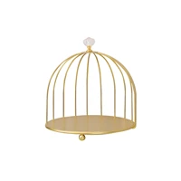 display plate cake stand fruit universal home bird cage shape portable party decor dessert kitchen tool non slip simple modern