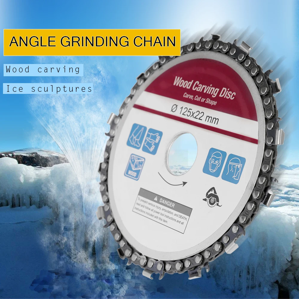 

5-дюймовый 14 зубчатый цепной диск 22 мм для деревообработки, резьбовой диск для угловой шлифовальной машины 125 мм и циркулярной пилы