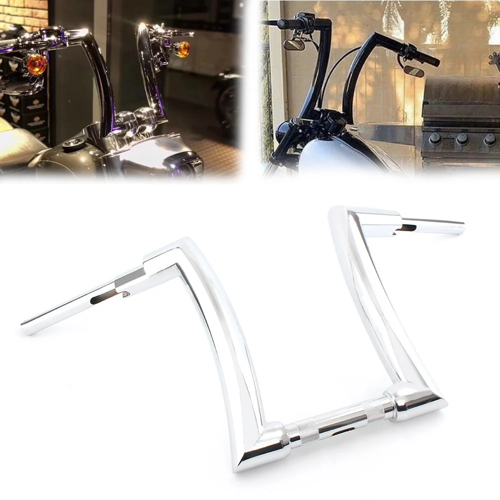 

Chrome 16" Rise Fat Ape Bar Handlebar Motorcycle Hanger Bars For Harley Sportster 1200 883 Dyna Motorbike 2" Handlebar