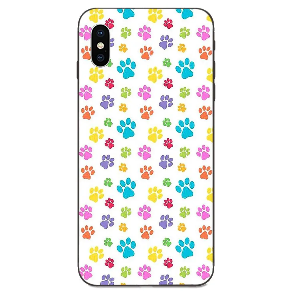 Мягкий чехол для Apple iPhone 4 6 6S 7 8 11 Plus X XS Max XR Pro собаки девочек милые лапы собак