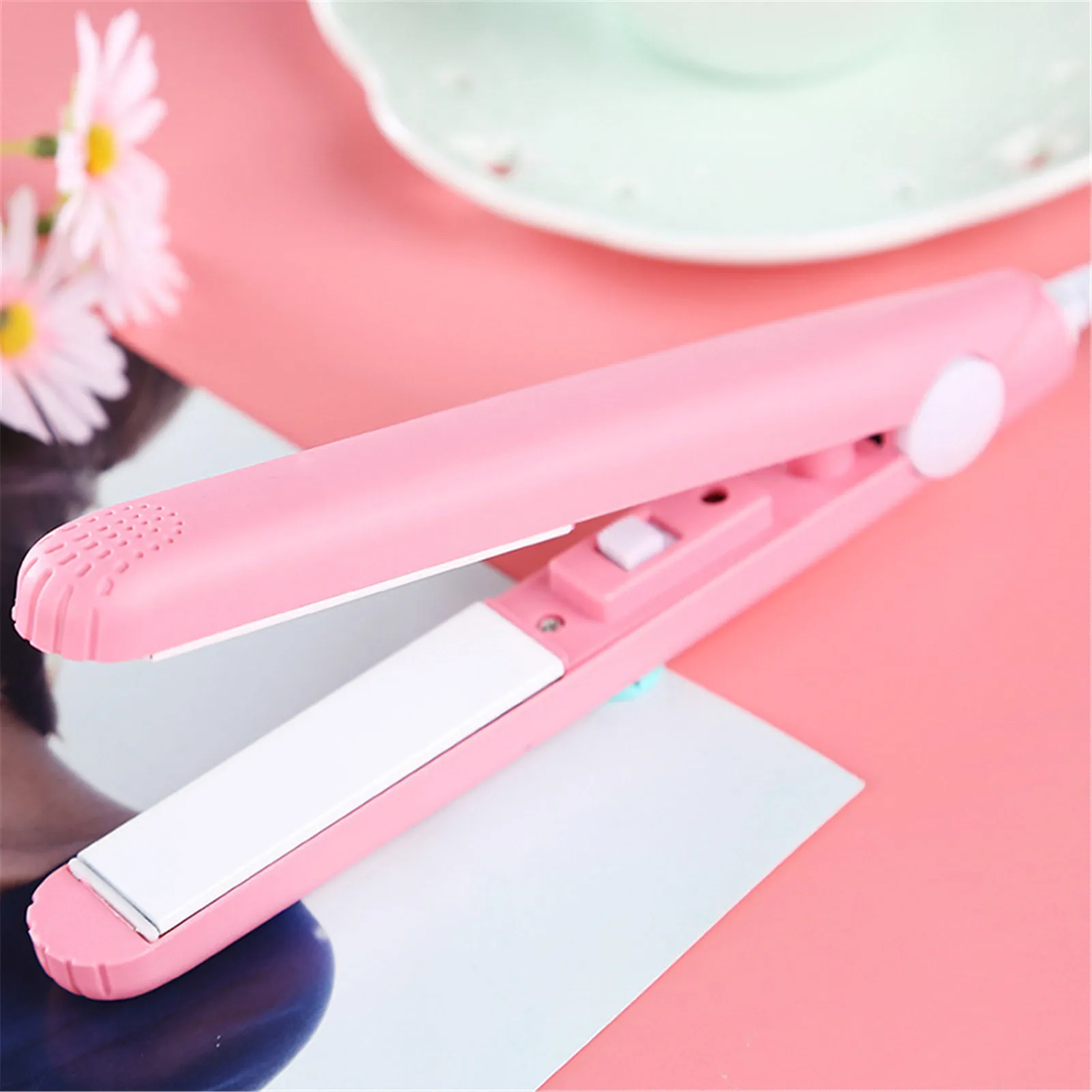 New Ceramic Mini Hair Curler 2-in-1 Hair Straightener Quick Hair Styling Long-Lasting Effect SCI88