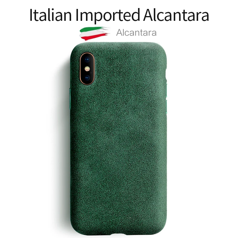 SanCore для iPhone X XS Max чехол для телефона кожа Полная защита Алькантара бизнес кожа Роскошный телефон оболочка замша задняя крышка
