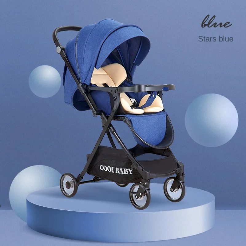 Portable Stroller Can Sit and Lie Down, One-key Folding Portable Umbrella Stroller