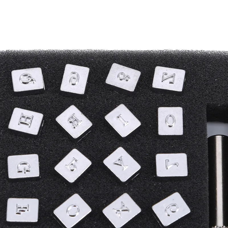 Новинка резьба по коже печать букв алфавита цифр логотип штамп ручной работы