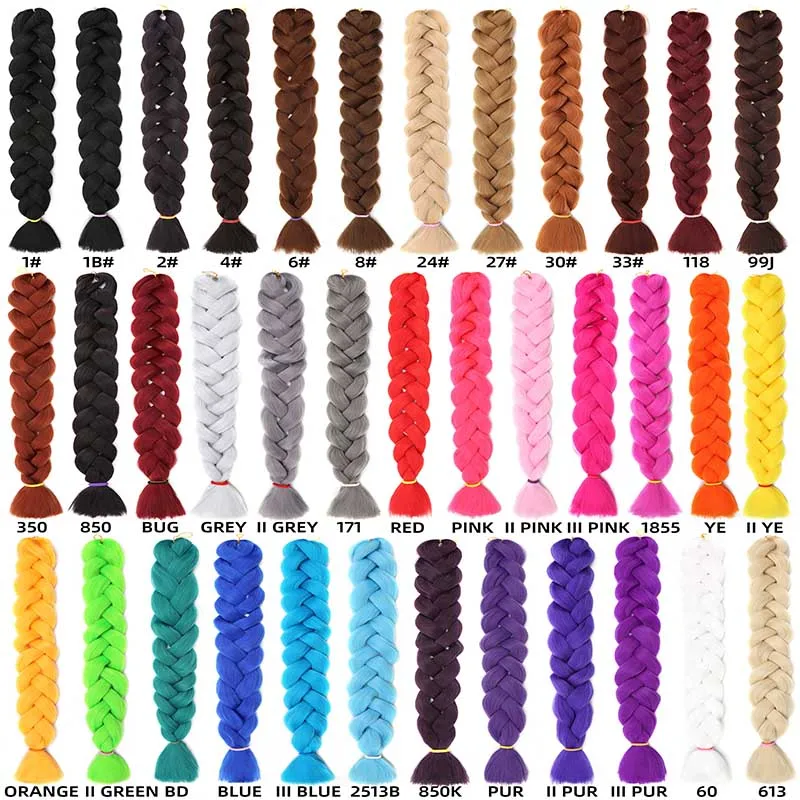 Natifah Jumbo Braiding Hair 165g 41 Inch Kanekalon For Afro Extensions Braids Wholesale Synthetic Fake Bug Grey Color |
