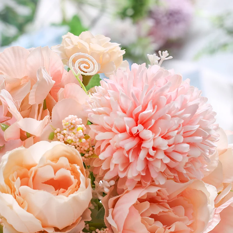 Гортензия шелковые искусственные цветы букет пионы Свадебные розы для свадебной