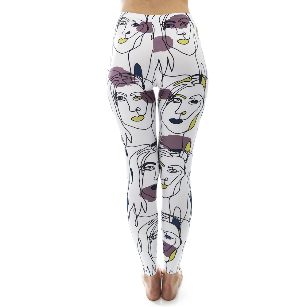 Пикантные леггинсы для тренировок женские с белыми линиями рисунком