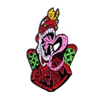 Эва Unit-02 модная брошь в виде зверя, крутая Заколка-булавка с головой Евангелиона, эмалированная заколка для аниме