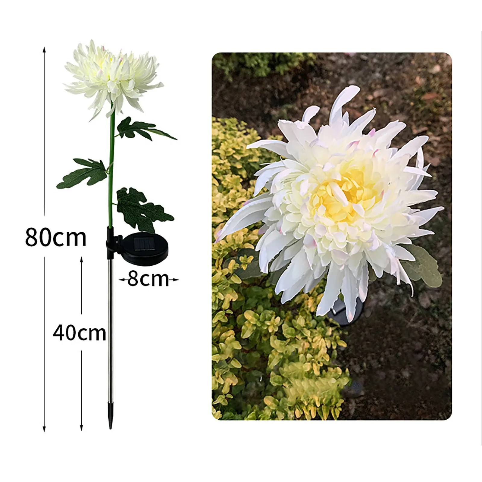 

Chrysanthemum Solar Light Led Lamp Outdoor Garden Simulation Flower Lawn Light Plug-in Garden Lands Lamp Light Garden Decor New