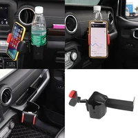 co pilot handle grab bar phone stand cup holder gps bracket for jeep wrangler jl 2018 2019 jt 2020 2021 2022 car accessory