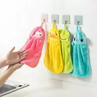 Милое мягкое плюшевое полотенце для ванной, детское полотенце для детской комнаты, полотенце с мультяшными животными, подвесное банное полотенце для детей, детская ванная комната