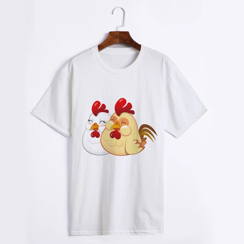 Women's Dress T-Shirt Summer White New Top Cute Cartoon Print Short Sleeve...