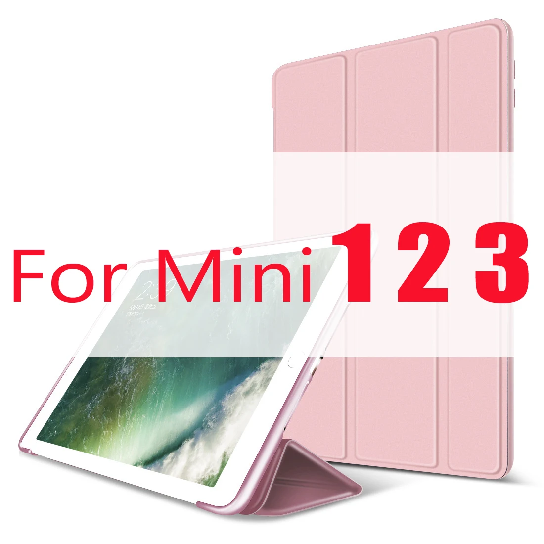 Rose gold Mini 1 2 3 Чехол для iPad Mini 4 3 2 1 чехол из искусственной кожи Силиконовый мягкий чехол для iPad Mini 2 5 чехол Funda - Цвет: Rose gold Mini 1 2 3