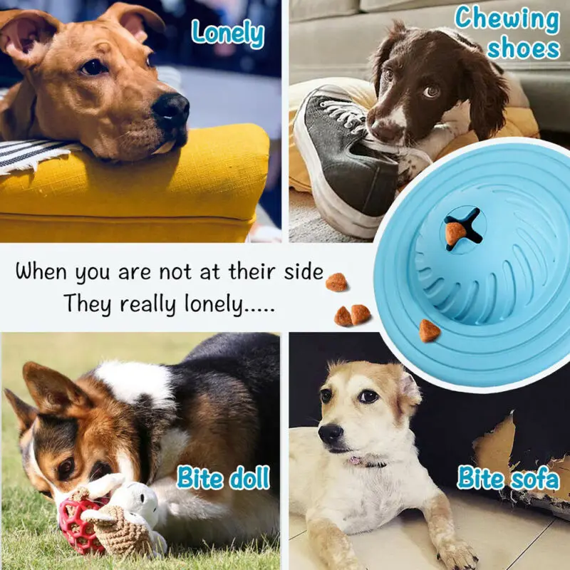 Dog Food Dispenser Feeder UFO Shape Ball For Toy Smart Interactive IQ Toys Treat | Дом и сад