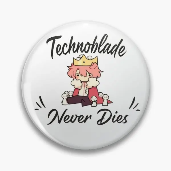 

Technoblade Never Dies Soft Button Pin Funny Decor Badge Cartoon Metal Lapel Pin Collar Lover Creative Brooch Clothes Jewelry