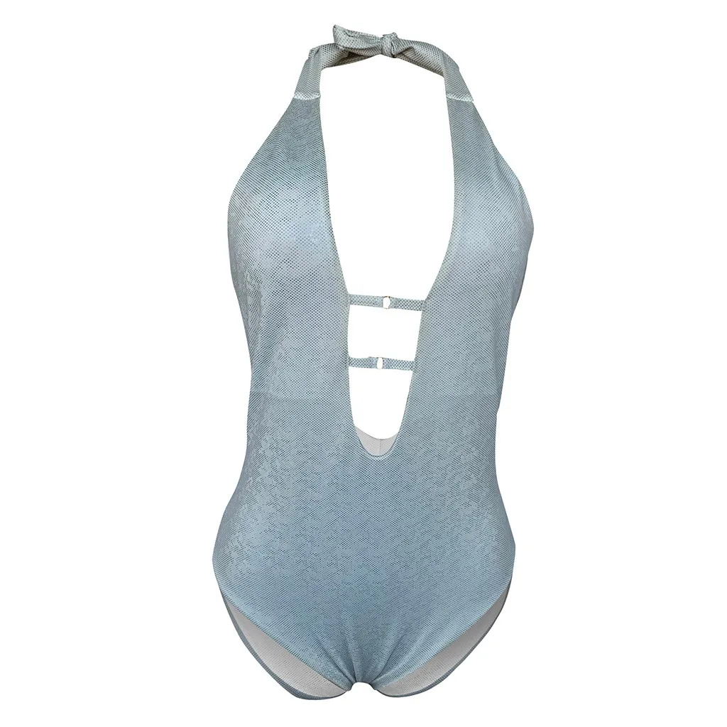 Новинка 2020 женский купальник расшитый блестками сексуальный цельный с v-образным