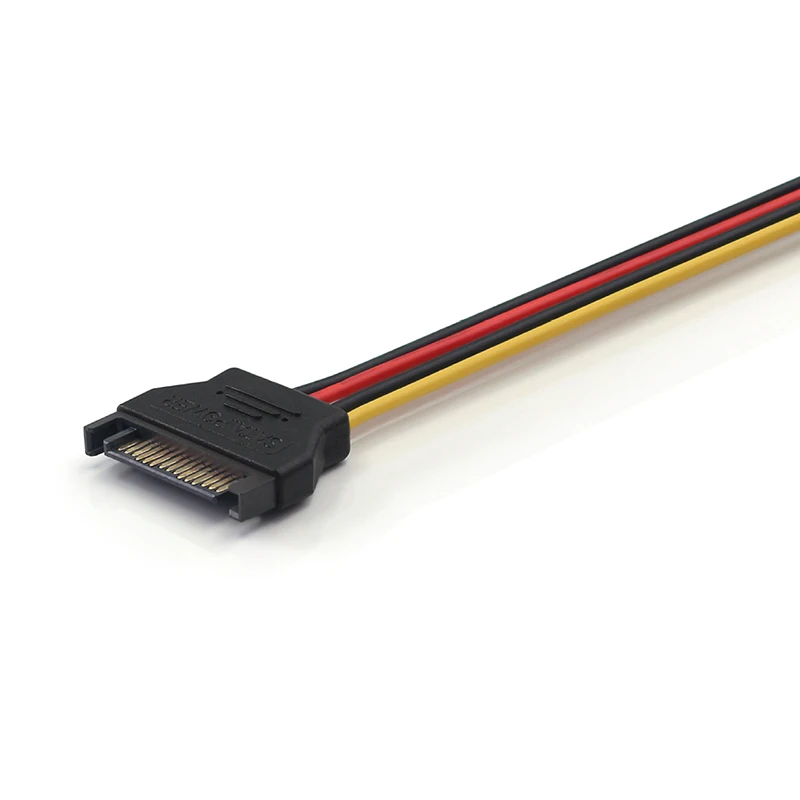 1 шт. 15 контактов SATA папа к Molex IDE 4 контакта мама адаптер кабель питания контактный