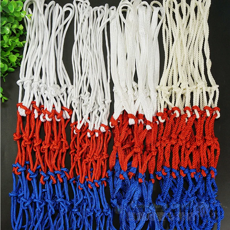 

New Three Color Universal Durable Nylon Thick Thread Basketball Net Mesh Indoor Outdoor For The Recreational Player