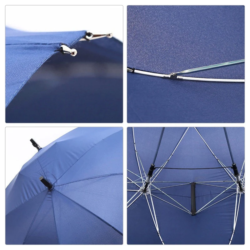 

Creative fashion two-pole couple umbrella pure color semi-automatic high-end business umbrella double top conjoined umbrella