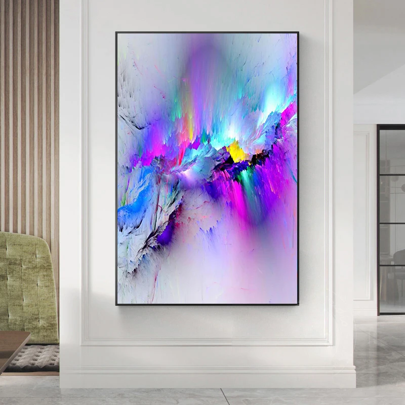 

Colorful Abstract Cloud Canvas Painting Modern Poster and Photo Wall Art Photo Cuadros Home Decoration Living Room Decoration