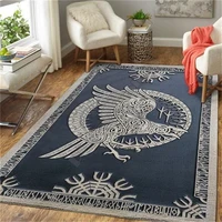 viking eagle 3d all over printed rug non slip mat dining room living room soft bedroom carpet