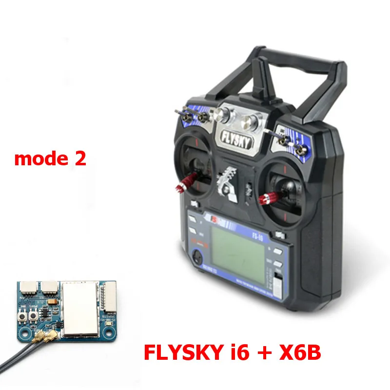 Mode 2 I6 with X6B Flysky FS-i6 FS i6 2,4G 6CH передатчик с FS-iA6 FS-iA6B FS-A8S приемник для управляемых вертолетов самолетов небольшой гоночный Дрон с видом от первого лица Mode1 Mode2 - Цвет: Mode 2 I6 with X6B