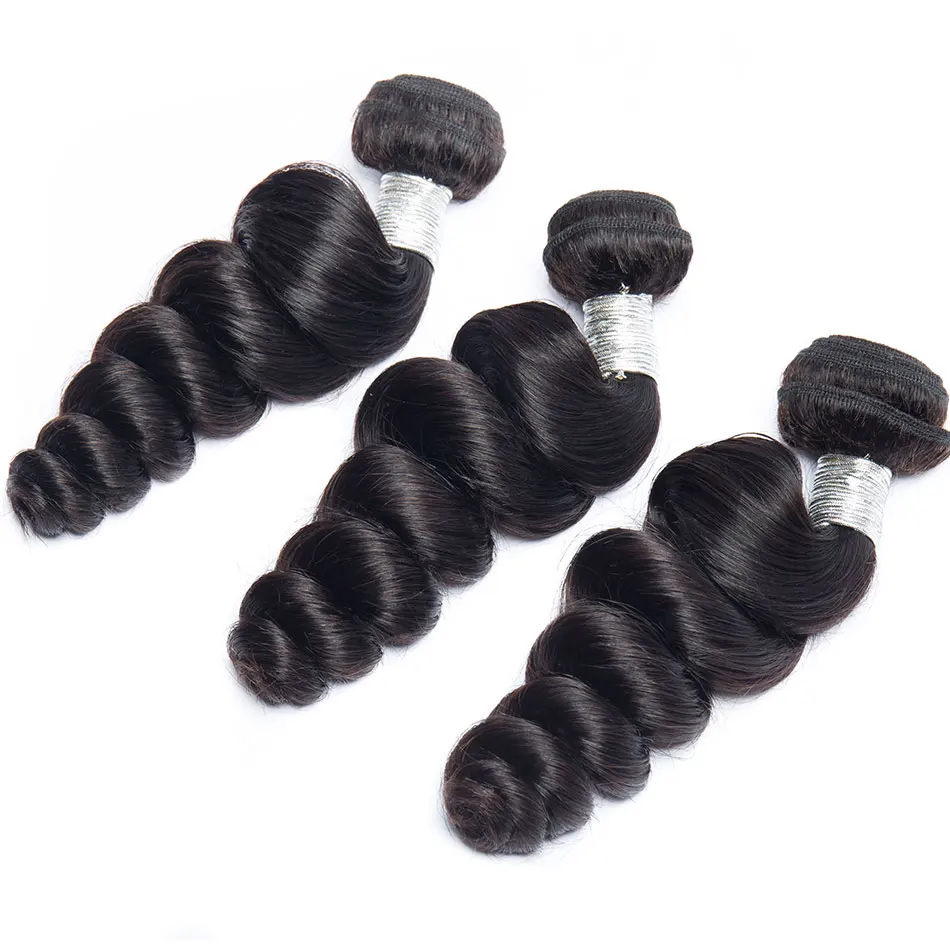 Alibele бразильские свободные волнистые 4 пучка по цене 400 г 100% человеческие волосы