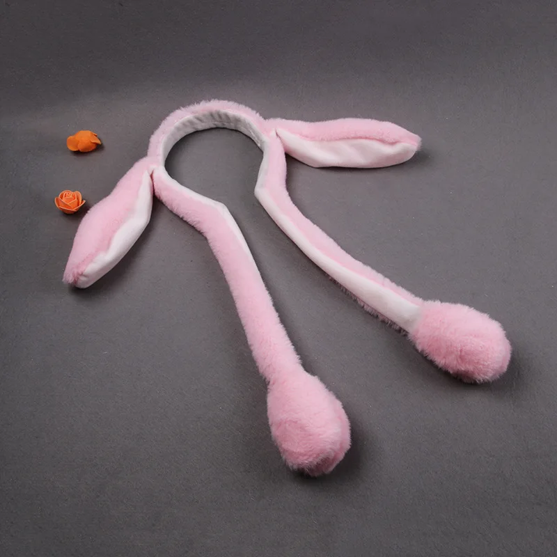 Симпатичные прыжки кролика Кепка перемещение уши шляпы Ins вечерние Moving головной