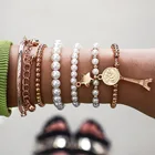 Корейский браслет с жемчугом и логотипом милой Эйфелевой башни винтажный браслет с бриллиантами кулон с портом женское ювелирное изделие подарок Вечерние